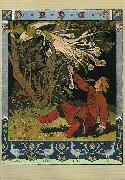 Ivan Bilibin Ivan Tsarevich catching the Firebird's feather 1899 painting
